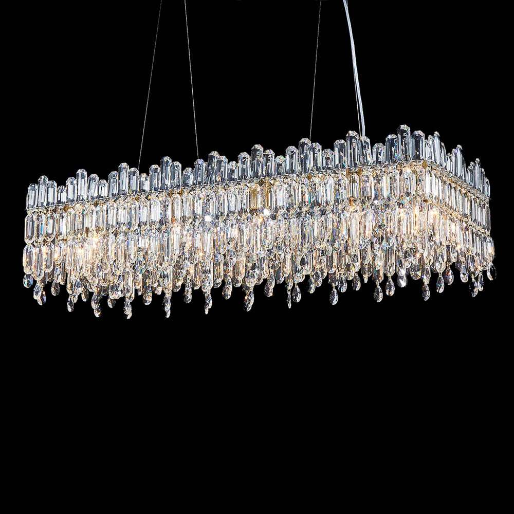 AICO by Michael Amini - Royal Crown - Rectangular 12 Light Chandelier - LT-CH990-12CLR veiw 1