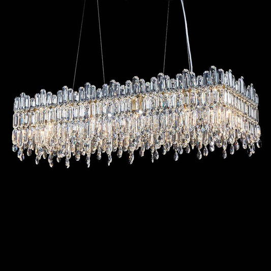 AICO by Michael Amini - Royal Crown - Rectangular 12 Light Chandelier - LT-CH990-12CLR veiw 1