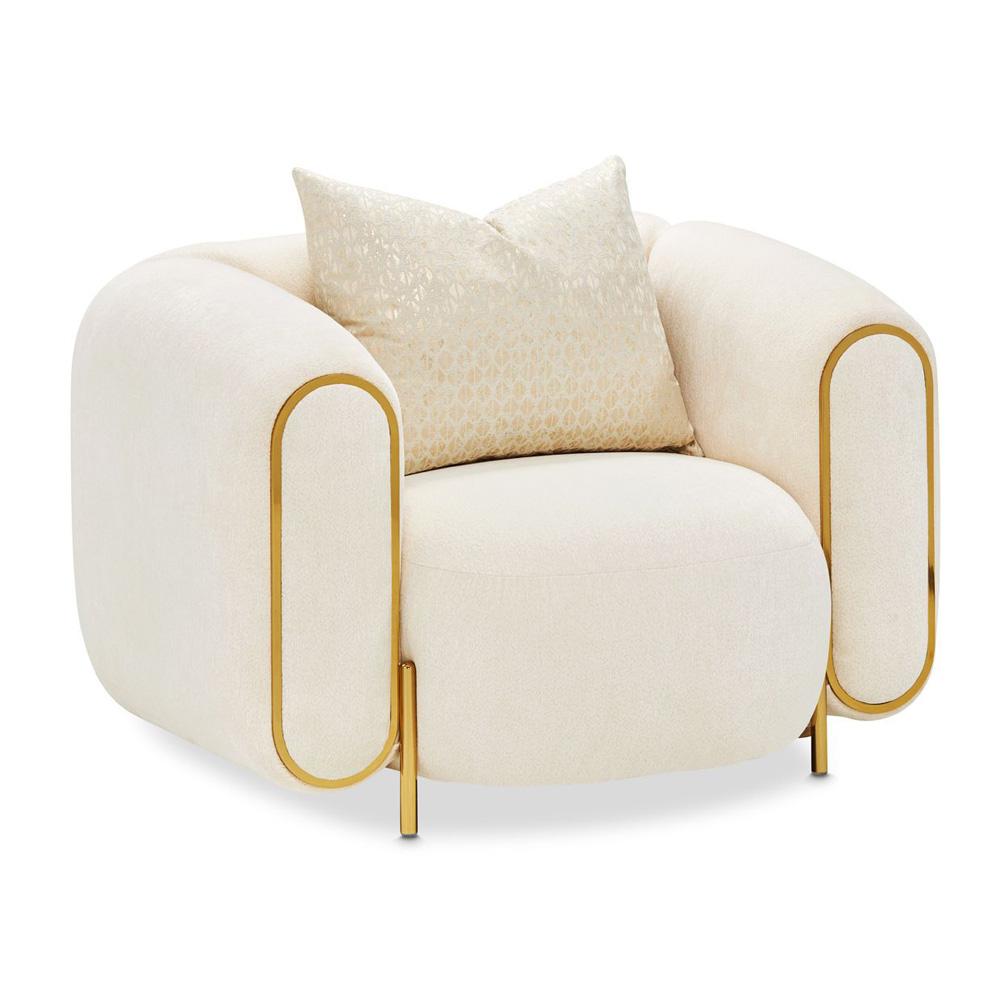 AICO by Michael Amini - Sassani Accent Chair - Crepe/Gold - LFR-SSNI835-CPE-806 veiw 1
