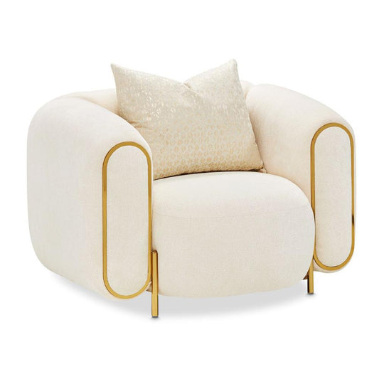 AICO by Michael Amini - Sassani Accent Chair - Crepe/Gold - LFR-SSNI835-CPE-806 veiw 1