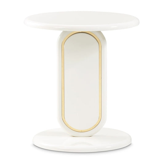 AICO by Michael Amini - Sassani Accent Table - Pearl White/Gold - LFR-SSNI222-128 veiw 1