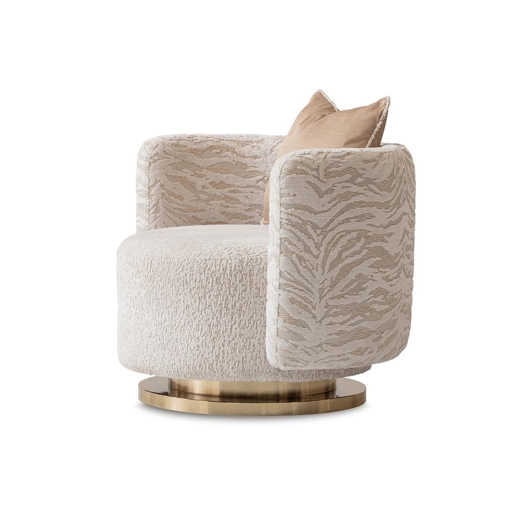 AICO by Michael Amini - Savannah Breeze Swivel Chair - Cashmere/Bright Gold - LFR-SBRZ839-CSM-806 veiw 1