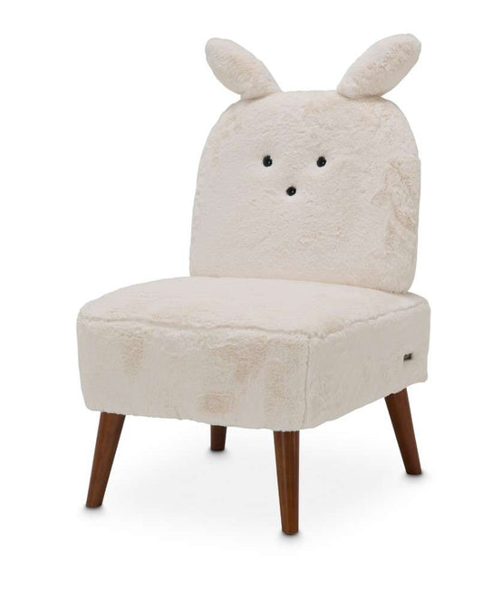AICO by Michael Amini - Silicon Babies Bunny Armless Chair PWD in Capri Finish - KIA-BUNN830-PWD-45 veiw 1