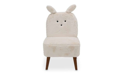 AICO by Michael Amini - Silicon Babies Bunny Armless Chair PWD in Capri Finish - KIA-BUNN830-PWD-45 veiw 2