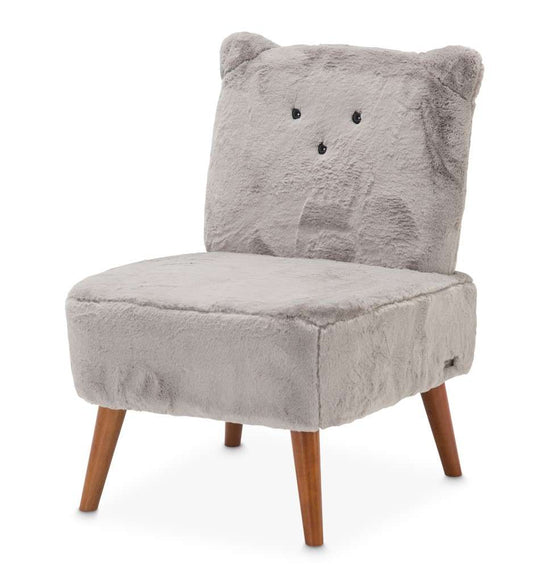 AICO by Michael Amini - Silicon Babies Kitten Armless Chair GRY in Capri Finish - KIA-KITT830-GRY-45 veiw 1