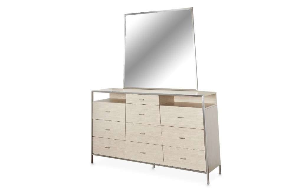 AICO by Michael Amini - Silverlake Village - Dresser & Mirror - Washed Oak - KI-SLVG050-60-129 veiw 1