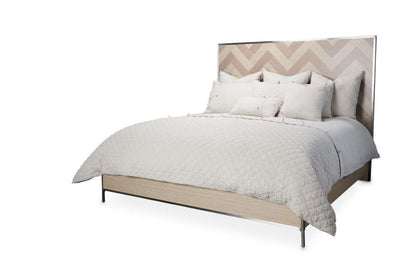 AICO by Michael Amini - Silverlake Village - Eastern King Panel Bed - Washed Oak - KI-SLVG000EK-129 veiw 5