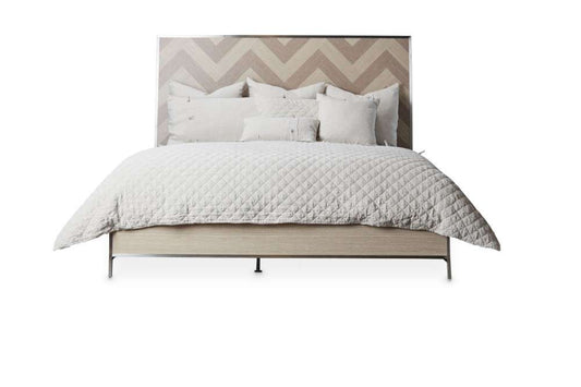 AICO by Michael Amini - Silverlake Village - Queen Panel Bed - Washed Oak - KI-SLVG000QN-129 veiw 1