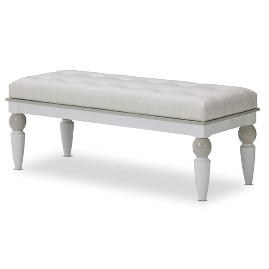 AICO by Michael Amini - Sky Tower Bedside Bench - Cloud White - N9025694-108 veiw 1