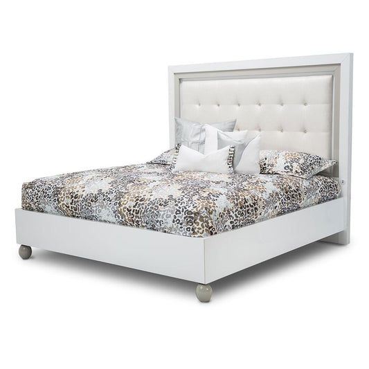 AICO by Michael Amini - Sky Tower Eastern King Bed - Cloud White - N9025600EK-108 veiw 1