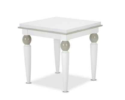 AICO by Michael Amini - Sky Tower End Table in Cloud White - 9025602-108_CLOSEOUT veiw 1
