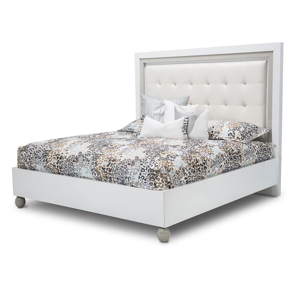 AICO by Michael Amini - Sky Tower Queen Bed - Cloud White - N9025600QN-108 veiw 1