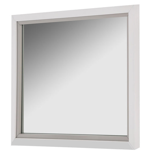 AICO by Michael Amini - Sky Tower Wall Mirror - Cloud White - N9025660-108 veiw 1