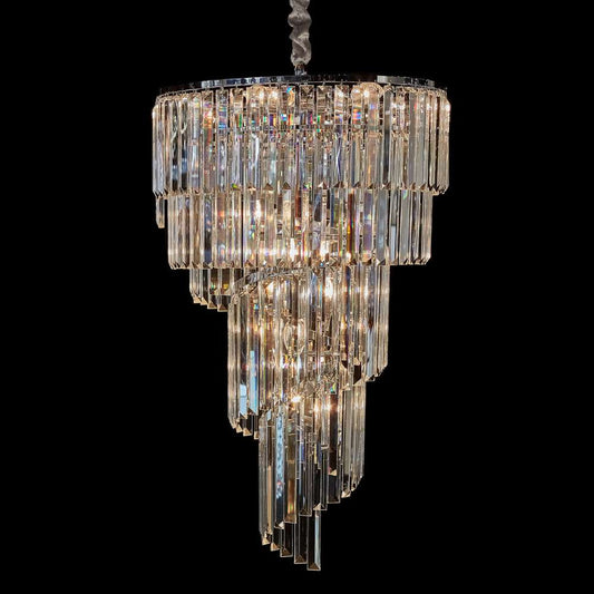 AICO by Michael Amini - Spiral - 12 Light Chandelier - LT-CH976-12CLR veiw 1