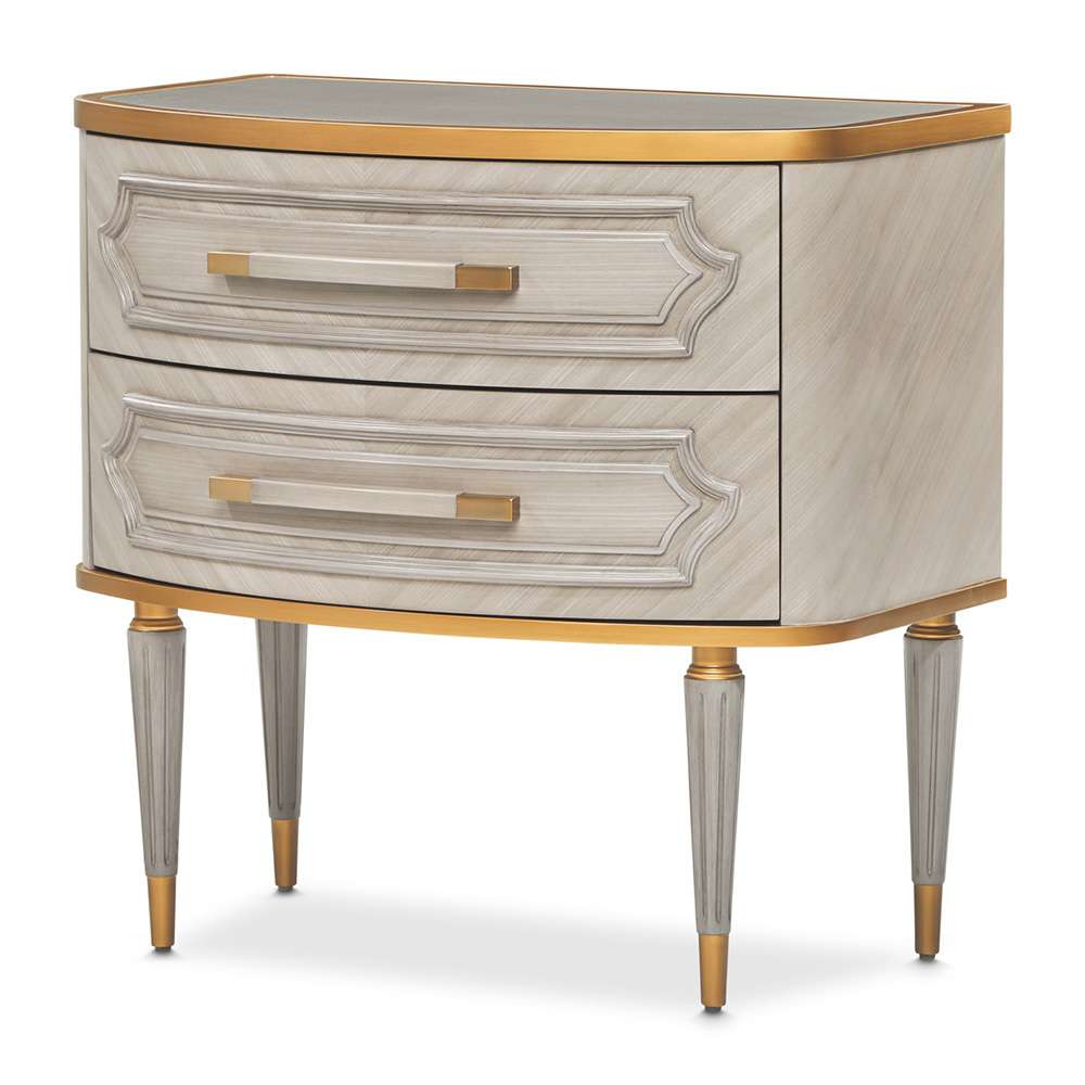 AICO by Michael Amini - St. Charles 2-Drawer Nightstand - Dove Gray - 9088042-803 veiw 1