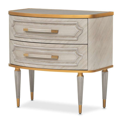 AICO by Michael Amini - St. Charles 2-Drawer Nightstand - Dove Gray - 9088042-803 veiw 1