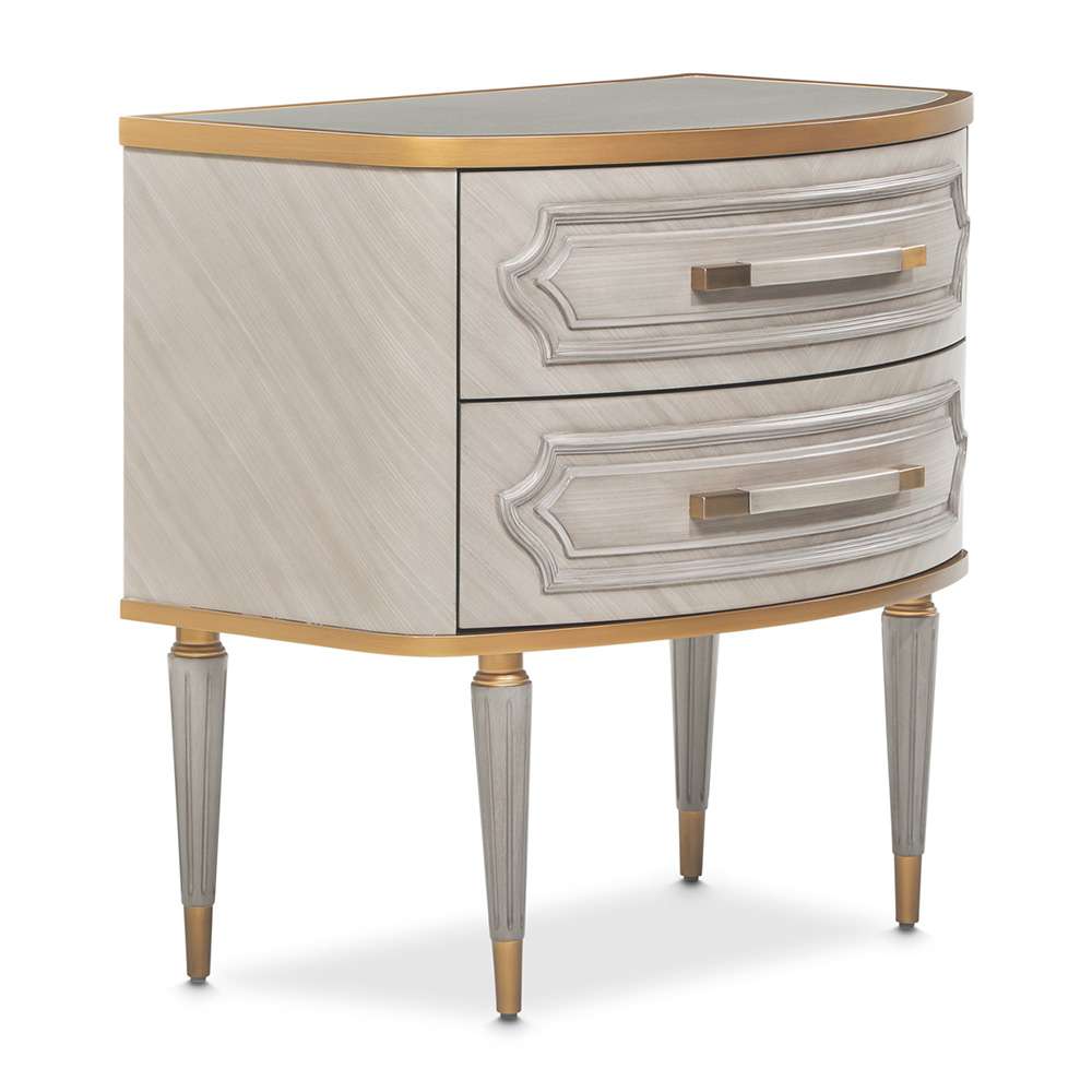 AICO by Michael Amini - St. Charles 2-Drawer Nightstand - Dove Gray - 9088042-803 veiw 3
