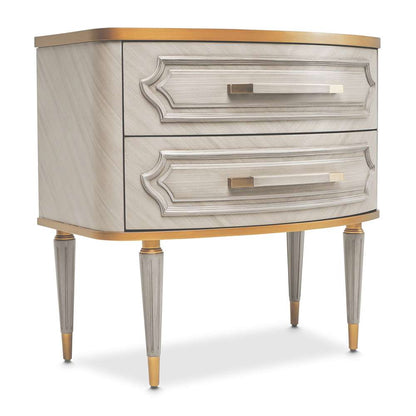 AICO by Michael Amini - St. Charles 2-Drawer Nightstand - Dove Gray - 9088042-803 veiw 6