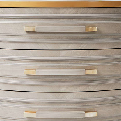 AICO by Michael Amini - St. Charles 3-Drawer Nightstand - Dove Gray - 9088040-803 veiw 5