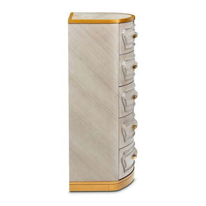 AICO by Michael Amini - St. Charles 5-Drawer Highboy Chest - Dove Gray - 9088070SA-803 veiw 4