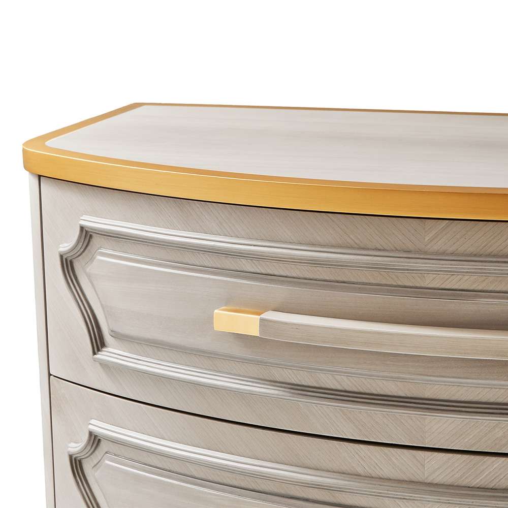 AICO by Michael Amini - St. Charles 5-Drawer Highboy Chest - Dove Gray - 9088070SA-803 veiw 5