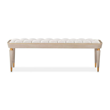 AICO by Michael Amini - St. Charles Bench - Dove Gray - 9088904-803 veiw 1