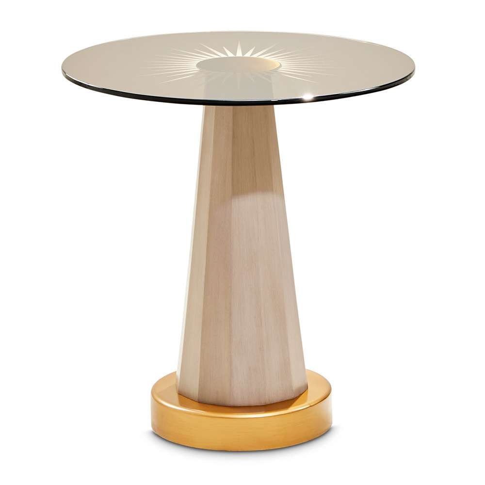 AICO by Michael Amini - St. Charles Chairside Table - Dove Gray - 9088222-803 veiw 1