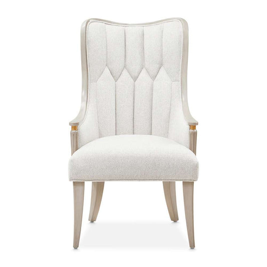 AICO by Michael Amini - St. Charles Dining Arm Chair, Set of 2 - Dove Gray - 9088004-803 veiw 2