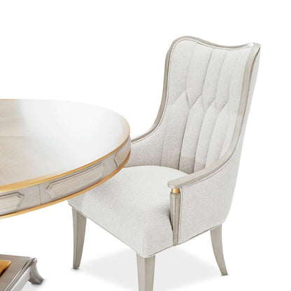 AICO by Michael Amini - St. Charles Dining Arm Chair, Set of 2 - Dove Gray - 9088004-803 veiw 6