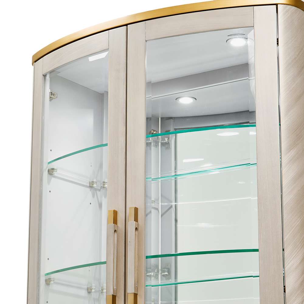AICO by Michael Amini - St. Charles Display Cabinet - Dove Gray - 9088209-803 veiw 3
