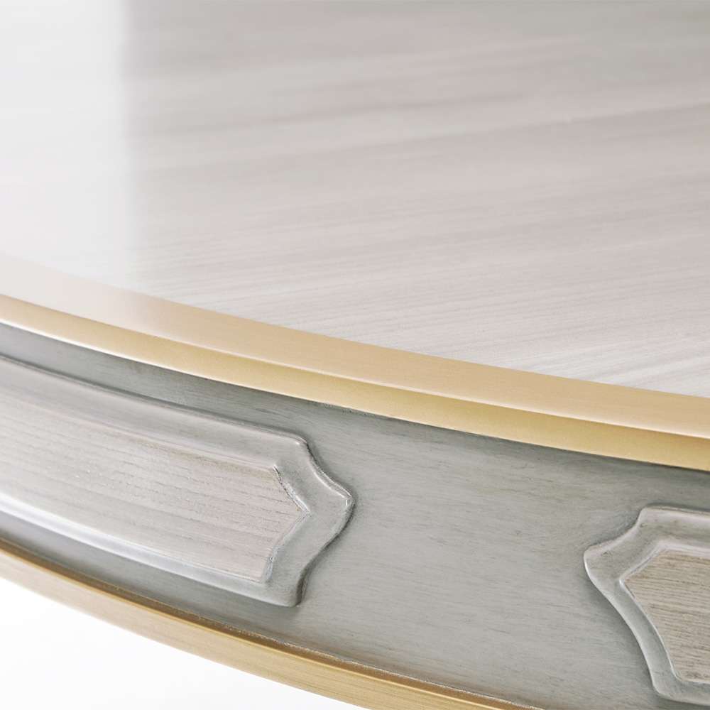 AICO by Michael Amini - St. Charles Double Pedestal Dining Table -  Dove Gray - 9088002-803 veiw 5