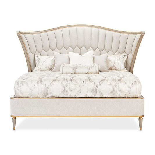 AICO by Michael Amini - St. Charles Eastern King Upholstered Bed - Dove Gray - 9088000EK-803 veiw 1