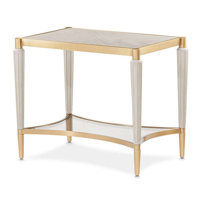 AICO by Michael Amini - St. Charles End Table - Dove Gray - 9088202-803 veiw 1