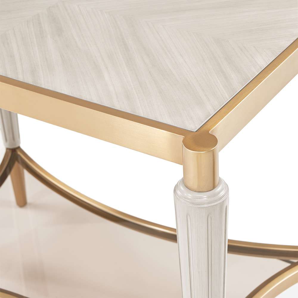 AICO by Michael Amini - St. Charles End Table - Dove Gray - 9088202-803 veiw 6