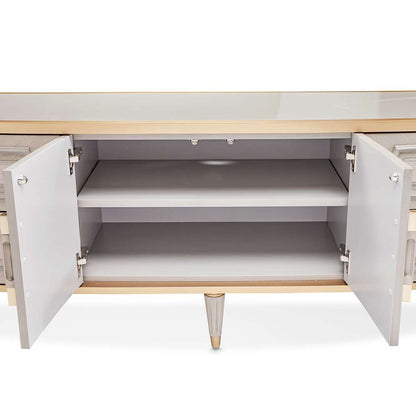 AICO by Michael Amini - St. Charles Media Cabinet - Dove Gray - 9088081-803 veiw 5