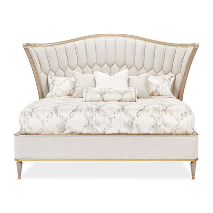 AICO by Michael Amini - St. Charles Queen Upholstered Bed - Dove Gray - 9088000QN-803 veiw 1
