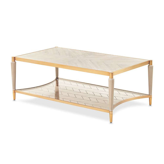 AICO by Michael Amini - St. Charles Rectangular Cocktail Table - Dove Gray - 9088201-803 veiw 1