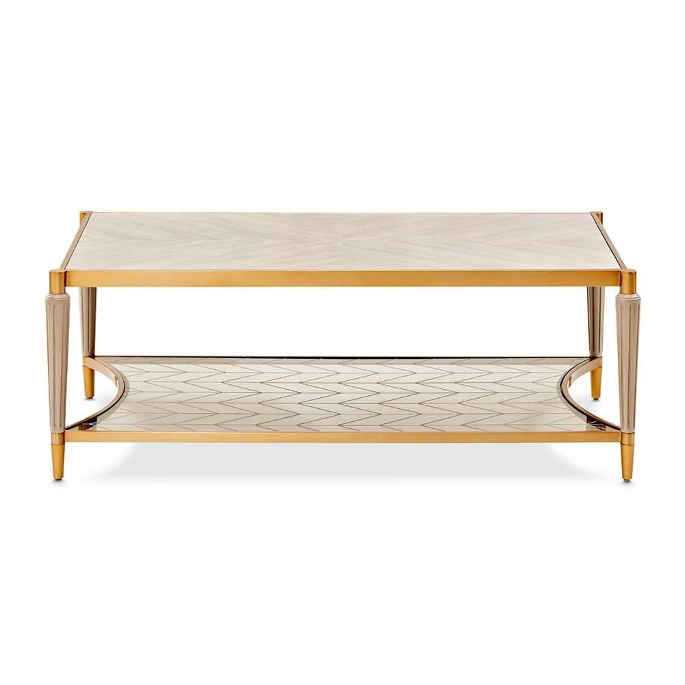 AICO by Michael Amini - St. Charles Rectangular Cocktail Table - Dove Gray - 9088201-803 veiw 2