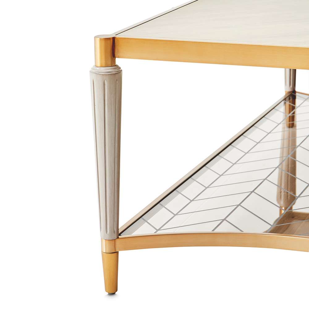 AICO by Michael Amini - St. Charles Rectangular Cocktail Table - Dove Gray - 9088201-803 veiw 4