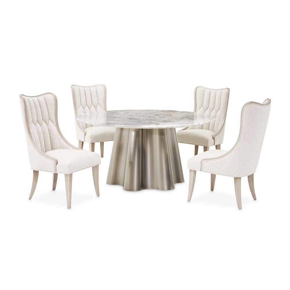 AICO by Michael Amini - St. Charles Round Dining Table -  Dove Gray - 9088001-803 veiw 2