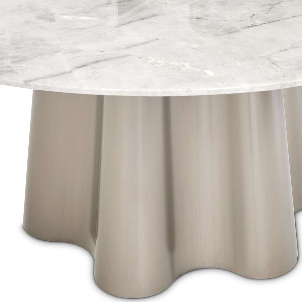 AICO by Michael Amini - St. Charles Round Dining Table -  Dove Gray - 9088001-803 veiw 4