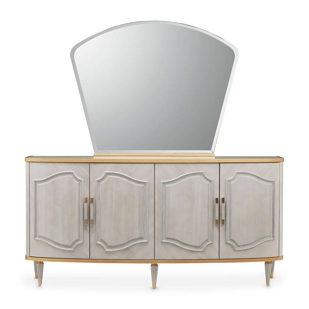 AICO by Michael Amini - St. Charles Sideboard & Mirror - Dove Gray - 9088007-260-803 veiw 1