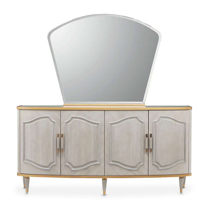 AICO by Michael Amini - St. Charles Sideboard & Mirror - Dove Gray - 9088007-260-803 veiw 2