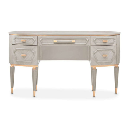 AICO by Michael Amini - St. Charles Vanity Desk - Dove Gray - 9088058-803 veiw 2