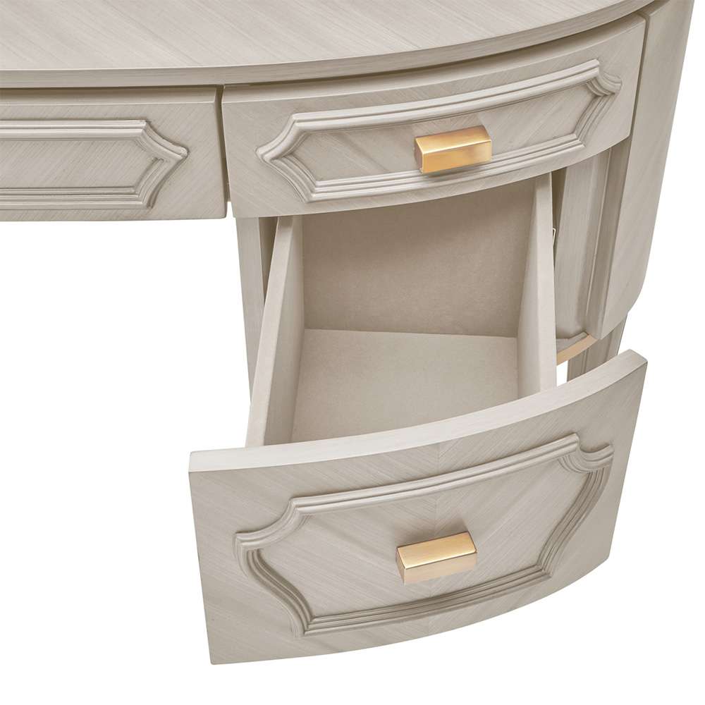 AICO by Michael Amini - St. Charles Vanity Desk - Dove Gray - 9088058-803 veiw 5