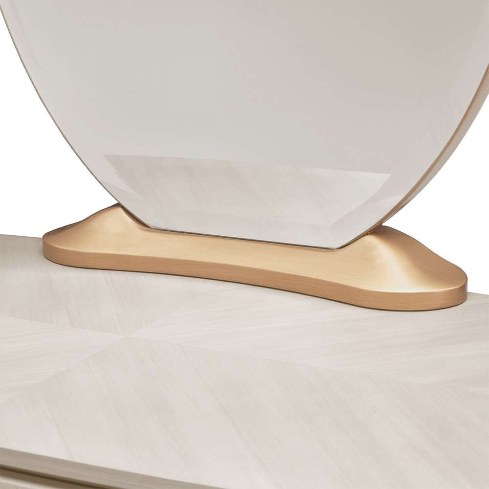 AICO by Michael Amini - St. Charles Vanity Desk & Mirror - Dove Gray - 9088058VAN2-803 veiw 2