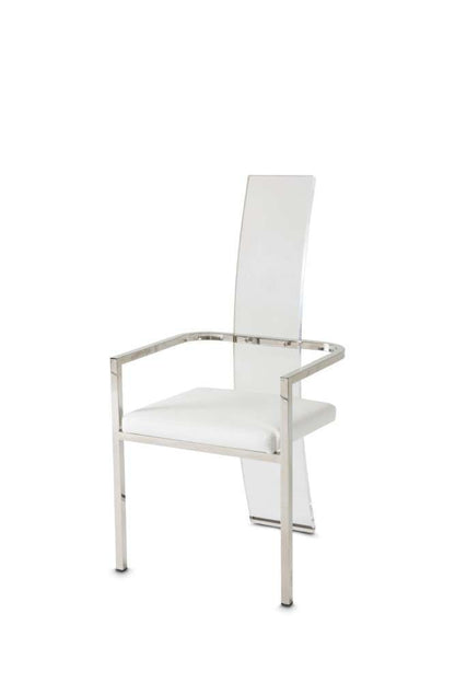 AICO by Michael Amini - State St. - Assembled Arm Chair - Glossy White - N9016004A-116 veiw 1
