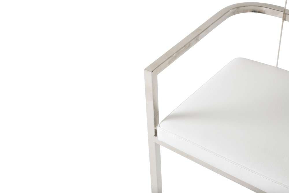 AICO by Michael Amini - State St. - Assembled Arm Chair - Glossy White - N9016004A-116 veiw 2