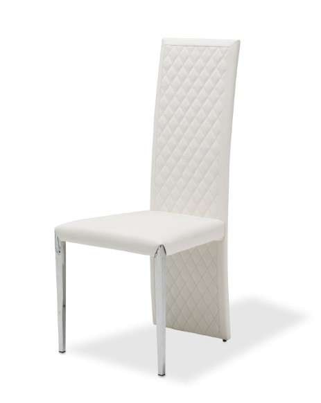 AICO by Michael Amini - State St. - Assembled Side Chair, Short - Glossy White (Set of 2) - N9016003AS-116 veiw 1