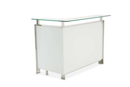 AICO by Michael Amini - State St. - Bar with Glass Top - Glossy White - N9016500-116 veiw 8